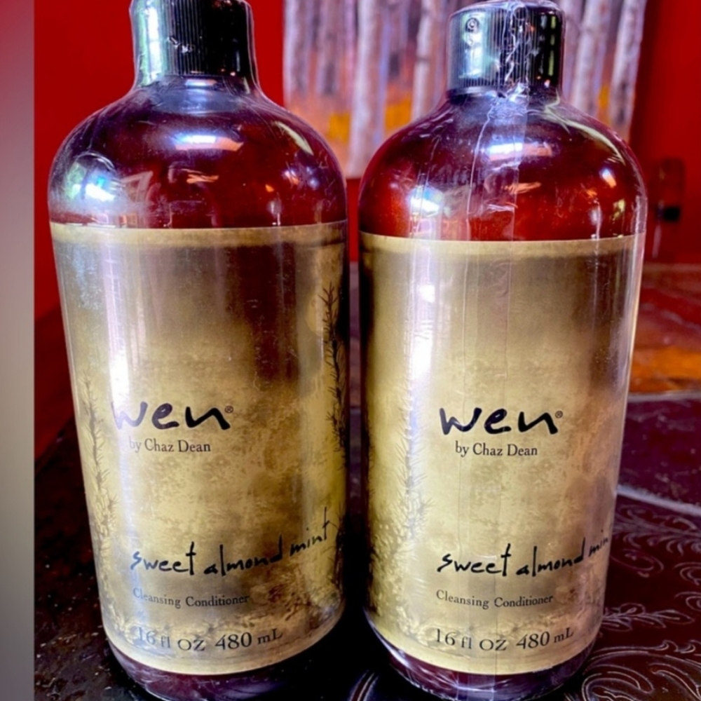 2 New Chaz Dean Wen Cleansing Conditioners Sweet Almond Mint 16 oz Each